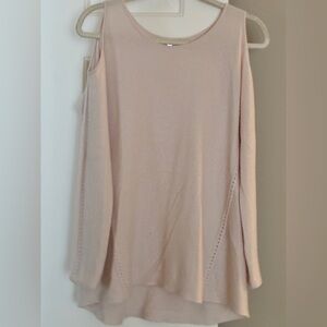 100% Cashmere Margaret O’Leary Cold shoulder sweater. Sz S